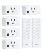 Wireless Remote Control Outlet, 200FT Long Range Remote Light Switch, Mini Remote Outlet Plug, 15A/1875W High-Power for Lamps, Lights, Household Appliances, FCC & ETL Listed (5 Outlets + 2 Remotes) - Image 2