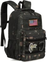 XINTREY Kids tactical Backpack for Boys School Bag 20L mini Children Backpack for Outdoor Camping Travel (Black CM) - Image 2