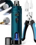 YABIFE Dog Nail Trimmers and Dog Nail Clippers Kit, Whisper Quiet Electric Grinder with Light, for Small, Medium, Large Dogs, Cats Toenail Grooming, 3 Speeds - Image 2
