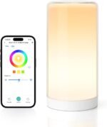 meross Smart Table Lamp, Bedside Lamp, Compatible with Apple HomeKit, Siri, Amazon Alexa and SmartThings, Tunable White and Multi-Color, Touch Control, Voice and App Control - Image 2