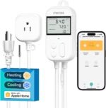 meross Smart Temperature Controller 15A 1800W, Smart Wi-Fi Thermostat Controlled Outlet Plug Works with Apple Home, Alexa, Google Home for Heating Cooling Homebrew Fermentation Reptiles Greenhouse - Image 2