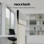 nexxtech 4-in-1 Laptop Sleeve/Case with Mag Safe Charging, PU Leather (15-16inch) Tech Folio | Dove (White) | Soft Shell (Foldable) - Image 2