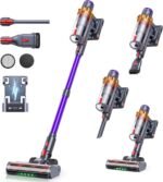 ozeeco Cordless Vacuum Cleaner, 600W/50KPA/65Mins Vacuum Cleaners for Home, Self-Standing Stick Vacuum with Wall Mount Charging and Auto Mode, Handheld Vacuum for Pet Hair/Carpet/Floor - Image 2