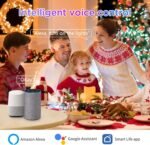 I-SHUNFA Wi-Fi RGBCW Smart G9 LED Bulbs,Compatible with Alexa/Google Home,Multicolour Dimmable,2700K-6500K,AC 120V 4W,400LM Brightness Adjustable 1%-100%,with Musical Rhythm LED Light Bulb,2 Pack - Image 7