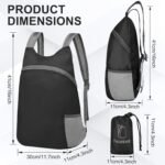 Lightweight Packable Backpack-Foldable Rucksack for Travel Camping,Waterproof Folding Hiking Packs for Men Women - Image 4