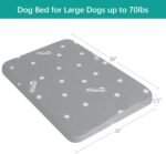 Waterproof Dog Bed for Large Dog, Memory Foam Orthopedic Dogs Beds & Furniture for Large Sized Dogs, Anti-Slip & Washable Puppy Mat for Sleeping, Plush Flannel Top Pet Beds, Grey - Image 7