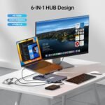 BENFEI Laptop Stand with USB C 6in1 Docking Station, HDMI 4K@60Hz, 4*USB3.0, 100W PD Compatible with MacBook Pro/Air, iPad Pro, XPS, Thinkpad - Image 3