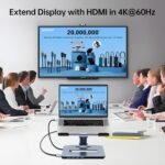BENFEI Laptop Stand with USB C 6in1 Docking Station, HDMI 4K@60Hz, 4*USB3.0, 100W PD Compatible with MacBook Pro/Air, iPad Pro, XPS, Thinkpad - Image 4