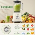 Glass Blenders for Kitchen with 750W, 54Oz. Countertop Blender Glass Jar Food Processor Combo, BPA-Free Blender for Smoothies, Ice Crush,Nuts, Frozen Drinks and Fruits(White) - Image 4