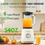 Glass Blenders for Kitchen with 750W, 54Oz. Countertop Blender Glass Jar Food Processor Combo, BPA-Free Blender for Smoothies, Ice Crush,Nuts, Frozen Drinks and Fruits(White) - Image 6