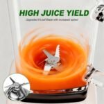 Glass Blenders for Kitchen with 750W, 54Oz. Countertop Blender Glass Jar Food Processor Combo, BPA-Free Blender for Smoothies, Ice Crush,Nuts, Frozen Drinks and Fruits(White) - Image 7