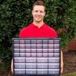 Akro-Mils 44-Drawer Plastic Drawer Storage Cabinet for Garage Organization, Bead Organizer, Building Bricks Storage, Teacher Toolbox, Makeup Organizer, 20" W x 6" D x 16" H, 10144 Black - Image 3