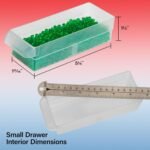 Akro-Mils 44-Drawer Plastic Drawer Storage Cabinet for Garage Organization, Bead Organizer, Building Bricks Storage, Teacher Toolbox, Makeup Organizer, 20" W x 6" D x 16" H, 10144 Black - Image 6