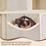 Yaheetech 63.5in Extra Large Cat Tree Condo with Sisal-Covered Scratching Post Plush Perch Hammock, Cat Tower Activity Center Kitten Furniture Play House - Image 7
