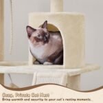 Yaheetech 63.5in Extra Large Cat Tree Condo with Sisal-Covered Scratching Post Plush Perch Hammock, Cat Tower Activity Center Kitten Furniture Play House - Image 8