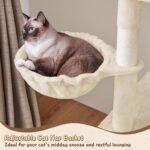 Yaheetech 63.5in Extra Large Cat Tree Condo with Sisal-Covered Scratching Post Plush Perch Hammock, Cat Tower Activity Center Kitten Furniture Play House - Image 9
