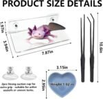 4 Pcs Axolotl Tank Accessories, Hammock with Feeder Bowl Feeding Tongs Tweezers, Aquarium Accessories for Tank, Tank Starter Kit for Axolotl Aquarium - Image 3