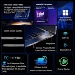 GEEKOM GeekBook X14 Pro Laptop, 2.2lbs Ultra Thin 14" 2.8K OLED Laptop Computer, Ultra 9 185H, 32GB LPDDR5x 7500MHz RAM 2TB SSD, Up to 16 Hour, 2X USB4, Fingerprint, Hub, Copilot, Windows 11 Pro - Image 3