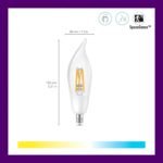 WiZ Clear 40W BA11 Tunable White Filament LED Smart Candle-Shaped Bulb - Pack of 1 - E12- Indoor - Connects to Your Existing Wi-Fi - Control with Voice or App - Matter Compatible - Image 3