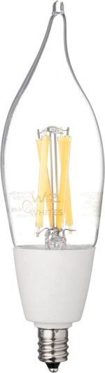 WiZ Clear 40W BA11 Tunable White Filament LED Smart Candle-Shaped Bulb - Pack of 1 - E12- Indoor - Connects to Your Existing Wi-Fi - Control with Voice or App - Matter Compatible - Image 5