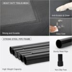50" Lx32 Wx8 H Cooling Elevated Dog Bed for Large Dogs with Non-Slip Floor Protectors & Breathable Mesh, Raised Indoor & Outdoor Dog Cot Pet Hammock, Grey - Image 4