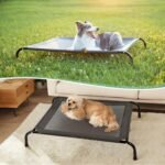 50" Lx32 Wx8 H Cooling Elevated Dog Bed for Large Dogs with Non-Slip Floor Protectors & Breathable Mesh, Raised Indoor & Outdoor Dog Cot Pet Hammock, Grey - Image 5