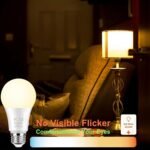 GRV 12W A60 Smart Light Bulb with a 2.4GHz Remote Control,Stepless Dimmable 2700-6500K,100W Incandescent Lamp Equivalent,1000LM CRI>80,E26 Base,Home Decor,2 Bulb & 1Remote - Image 4