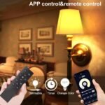GRV 12W A60 Smart Light Bulb with a 2.4GHz Remote Control,Stepless Dimmable 2700-6500K,100W Incandescent Lamp Equivalent,1000LM CRI>80,E26 Base,Home Decor,2 Bulb & 1Remote - Image 6
