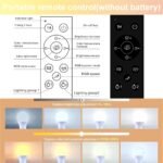 GRV 12W A60 Smart Light Bulb with a 2.4GHz Remote Control,Stepless Dimmable 2700-6500K,100W Incandescent Lamp Equivalent,1000LM CRI>80,E26 Base,Home Decor,2 Bulb & 1Remote - Image 8