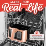 Gourmia 8 Qt Air Fryer, 8 Presets with Digital Display, FryForce 360° Technology, Easy View Window & Interior Light, Dishwasher Safe Basket, Peach - Image 8