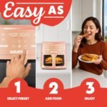 Gourmia 8 Qt Air Fryer, 8 Presets with Digital Display, FryForce 360° Technology, Easy View Window & Interior Light, Dishwasher Safe Basket, Peach - Image 10
