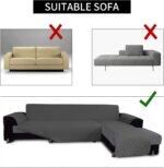 Easy-Going Sectional Couch Covers for Dogs L Shape Sofa Cover Reversible Sofa Slipcover Chaise Lounge Cover Furniture Protector Cover for Pets Dog Cat (Large, Dark Gray/Dark Gray) - Image 4