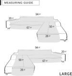 Easy-Going Sectional Couch Covers for Dogs L Shape Sofa Cover Reversible Sofa Slipcover Chaise Lounge Cover Furniture Protector Cover for Pets Dog Cat (Large, Dark Gray/Dark Gray) - Image 5