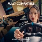 Logitech G923 Racing Wheel and Pedals, TRUEFORCE up to 1000 Hz Force Feedback, Gaming Steering Wheel PS5, PS4, PC, Mac, Genuine Leather- Black - Image 4