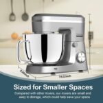 Household Stand Mixer with 6.5 Quart Bowl, Electric Food Mixer 10+p Speeds 660W, Kitchen Tilt-Head Bread Dough and Cake Mixers with Dough Hook, Whisk, Beater, Splash Guard - Image 3