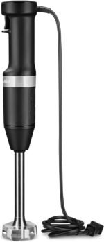 KitchenAid Variable Speed Corded Hand Blender with Accessories, Black Matte, KHBV83BM - Image 3
