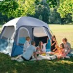 Camping Tents 4/6 Person Pop Up Instant Tent - Setup in 60s for Family Camping, Windproof Design, Family Cabin Tent with Rainfly & Backpack Carry Bag - Image 5