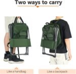 Portal Backpack Cooler Chair Fishing Chairs with Backrest Folding Camping Stool Compact for Outdoors Hiking Hunting Travel, Supports 225 lbs Capacity - Image 5