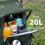 Portal Backpack Cooler Chair Fishing Chairs with Backrest Folding Camping Stool Compact for Outdoors Hiking Hunting Travel, Supports 225 lbs Capacity - Image 7