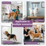Dog Grooming Belly Straps Belly Band & Loop Extension Set - Adjustable & Comfortable Grooming Tools for Pet Grooming Tables Arms and All Dog Breeds (Purple) - Image 5