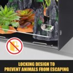 Reptile Tank Enclosure – 16x16x25 Crested Gecko Reptile Terrarium – Acrylic Habitat with Ventilation for Lizards, Snakes & Chameleon - Image 6