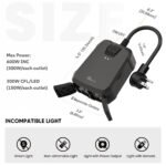 TREATLIFE 2 in 1 Outdoor Smart Dimmer Plug, 2 Individual Control Sockets, 600W, Compatible with Alexa, Google Home, IP64 Dimmer for Outdoor String Lights, Dusk to Dawn, 2.4GHz WiFi Only - Image 3