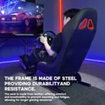 DIWANGUS Racing Simulator Cockpit Racing Wheel Stand with Seat Gaming Chair Sim Racing Cockpit for G29 G920 G923 G27 G25 T248X T248 T300RS T150 458 TX Xbox PS4 PS5 PC Accessories - Image 4