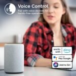 Satco S11253 Starfish 9.5-Watt A19 WiFi Smart LED Color-Changing Light Bulb, Works with Siri, Alexa, Google Assistant, SmartThings, 2700K-5000K, 800 Lumens, 2-Pack - Image 6