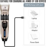 Dog Clippers for Grooming,Dog Grooming Kit for Heavy Thick Hair&Coats/Low Noise Rechargeable Cordless Hair Trimmer/Pet Shaver with Paw Trimmer for Small & Large Dogs Cats - Image 4