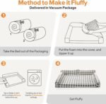 FURTIME Orthopedic Dog Beds Large Sized Dog, XL Washable Memory Foam Pet Couch Bed with Removable Washable Cover, Non-Slip Bottom with Bolster Sides, Grey - Image 6