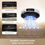 Mova P10 Pro Ultra Gen2 Robot Vacuum and Mop, 26,000Pa Suction, 212°F Hot Water Auto Mop Washing, 1-Hour Hot Air Drying, Extenable Mop, All-in-One Dock, Triple Anti-Tangle System for Home - Image 3