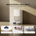 Mova P10 Pro Ultra Gen2 Robot Vacuum and Mop, 26,000Pa Suction, 212°F Hot Water Auto Mop Washing, 1-Hour Hot Air Drying, Extenable Mop, All-in-One Dock, Triple Anti-Tangle System for Home - Image 8