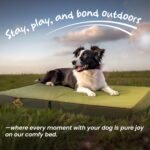 Laifug Foldable Waterproof Dog Bed for Large Dogs - Outdoor Orthopedic Dog Bed with Washable Removable Cover, Pet Mattress with Handles, Army Green, (36 x 27 x 3.5, inches) - Image 6