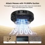 Mova P50 Pro Ultra Robot Vacuum and Mop, 19,000Pa Suction with Anti-Tangle Brush, Removable & Liftable Mop for Carpet & Floor, 167℉ Mop & Washboard Self Drying & Cleaning, Auto Empty & Refill, Black - Image 5